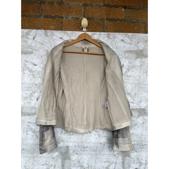 Nigel Preston & Knight Hand-Painted
Lamb Leather Linen Blazer Jacket Gray
Size M - Picture 13 of 15